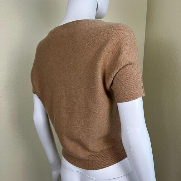 The Reset Women's Size XS R Label Essential Pullover Tan Dolman Wool Sweater - Picture 6 of 13